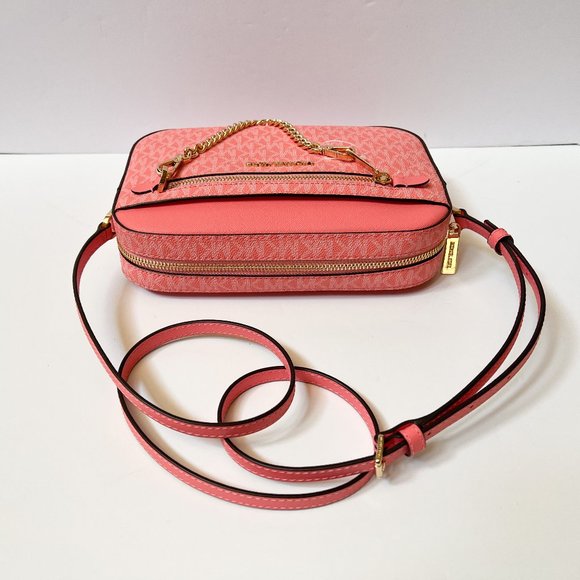 Michael Kors Jet Set Item East West Chain Shoulder Crossbody Bag MK Grapefruit - Picture 5 of 10